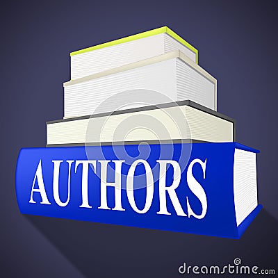 Authors Books Shows Writer Fiction And Fables Stock Photo