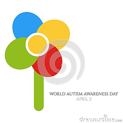 An Autism Awareness Poster Cartoon Illustration