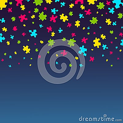 Autism awareness poster Vector Illustration