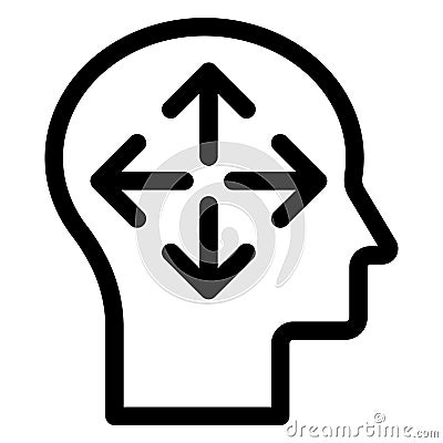Autism, brain, Line vector icon which can easily modify or edit Stock Photo