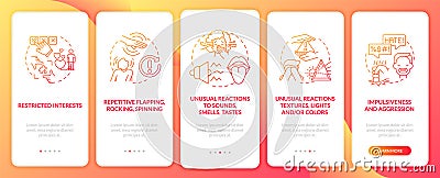 Autism diagnosis onboarding mobile app page screen Vector Illustration