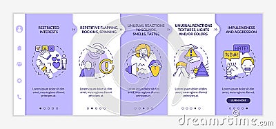 Autism diagnosis onboarding vector template Vector Illustration