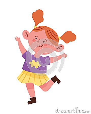 autism girl happy Vector Illustration