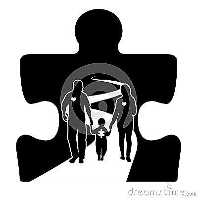 Autism Puzzle Piece/ Eps. Vector Illustration