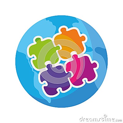 autism syndrome design Vector Illustration