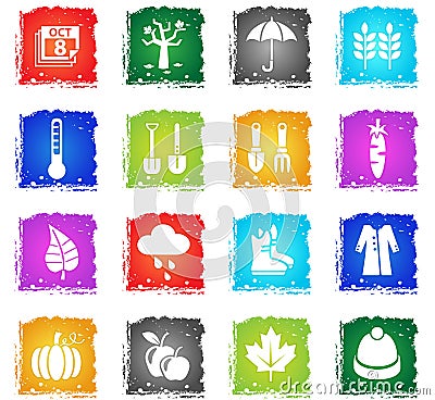 Autmn icon set Vector Illustration