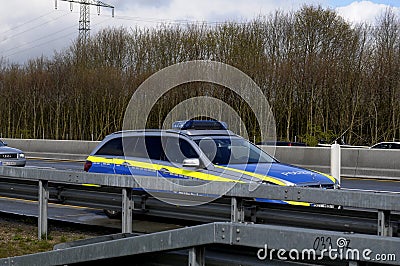 Auto accident on Germnay motorway Editorial Stock Photo