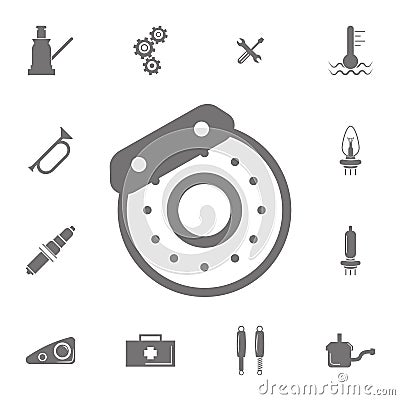 Auto brake disc icon. Set of car repair icons. Signs of collection, simple icons for websites, web design, mobile app, info graphi Stock Photo