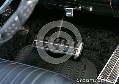 Auto Brake Pedal Stock Photo