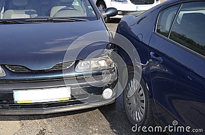 Auto car accident Stock Photo