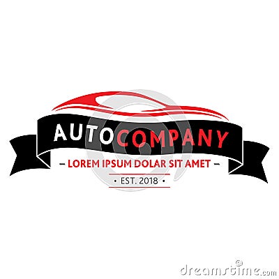 Auto Company Logo Design. Vector and illustration. Cartoon Illustration