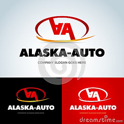 Auto Company Logo Vector Design Concept. 2 double A letters logotype template. Vector version. Stock Photo