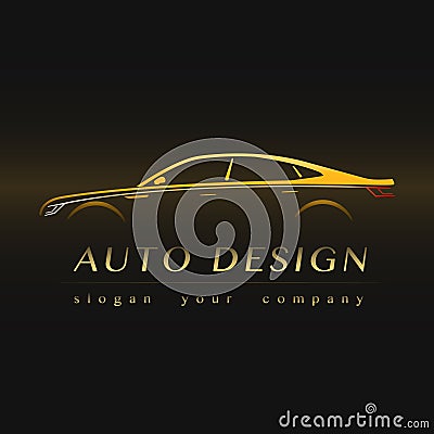 Auto Company Yellow Logo Vector Illustration