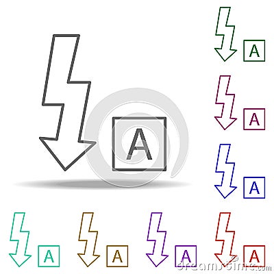 auto flash icon. Elements of photography in multi color style icons. Simple icon for websites, web design, mobile app, info Stock Photo