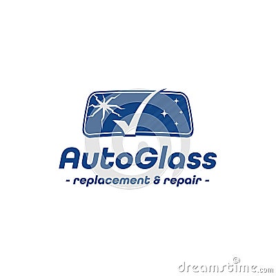 Auto Glass Company logo. Vector and illustration. Cartoon Illustration