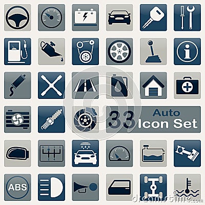 Auto icon set Vector Illustration