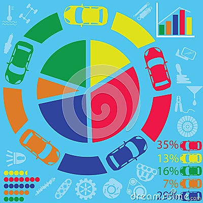 Auto infographics Vector Illustration