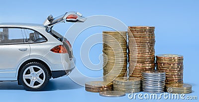 Auto loan: interest rates, great savings. Stock Photo