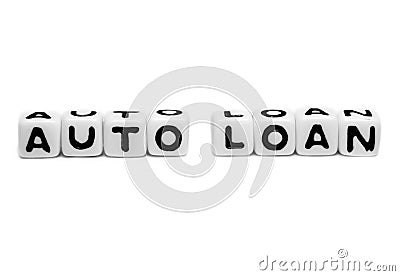 Auto loan with simple text Stock Photo