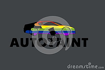 Auto Paint Logo Template Design Vector Stock Photo