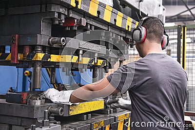 Auto parts industries in Morocco. An employee of an auto company does his business Editorial Stock Photo