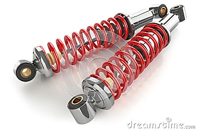 Auto parts. Kit of shock absorbers. Stock Photo