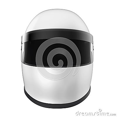 Auto Racing Helmet Isolated Stock Photo