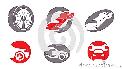 Auto repair elements. Vol. 2 Vector Illustration