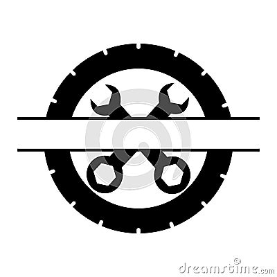 Auto repair icon vectot. Car repair illustration sign. workshop symbol or logo. Vector Illustration