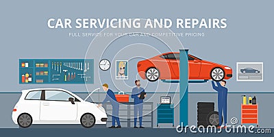 Auto repair Vector Illustration