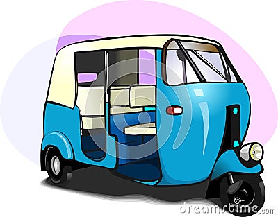 Auto Rickshaw Vector Illustration