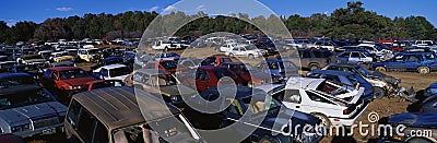 Auto salvage yard Editorial Stock Photo