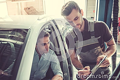 At the auto service Stock Photo