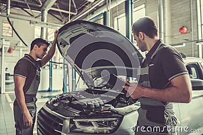 At the auto service Stock Photo