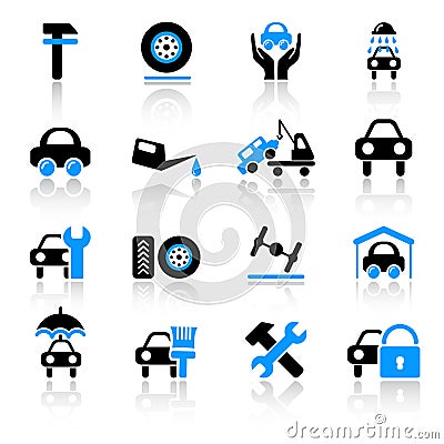 Auto service icons Vector Illustration