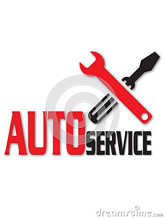 Auto service logo Cartoon Illustration