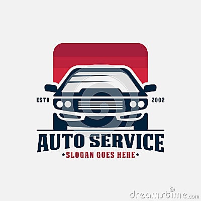 Auto service and repair car logo design vector, best for custom garage shop tuning premium vector Vector Illustration