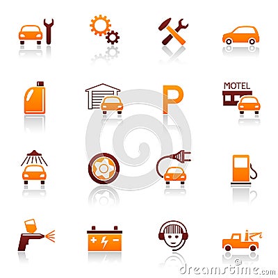 Auto service & repair icons Vector Illustration