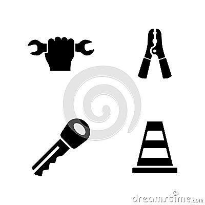 Auto service. Simple Related Vector Icons Vector Illustration