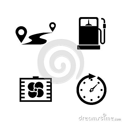 Auto. Simple Related Vector Icons Vector Illustration