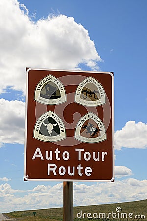 Auto tour route sign Stock Photo