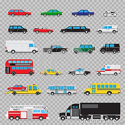 Auto transport icon set Vector Illustration