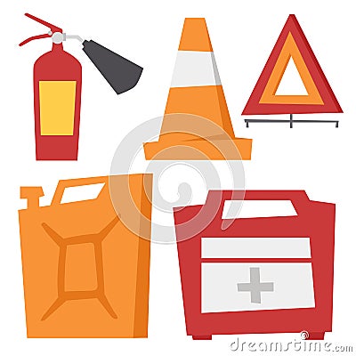 Auto transport motorist icon symbol vehicle equipment service car driver tools vector illustration. Vector Illustration