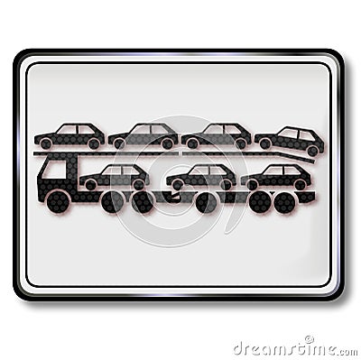 Auto transporter and logistics Vector Illustration