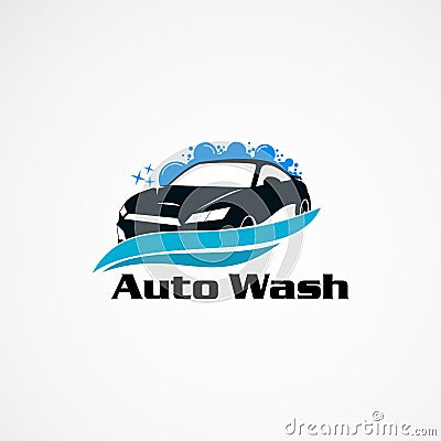 Auto wash car logo designs concept, icon, element, and template Vector Illustration