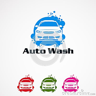 Auto wash logo designs concept, icon, element, and template for business Vector Illustration