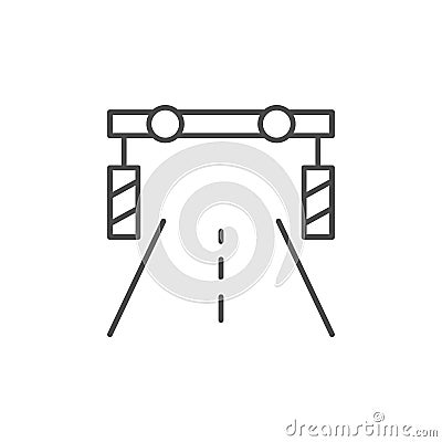 Autobahn or roll road line icon Vector Illustration
