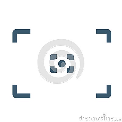 Autofocus icon - digital photo camera illustration, vector image Vector Illustration