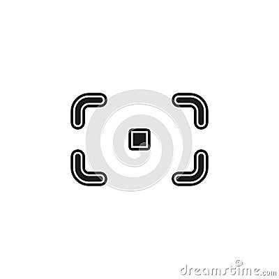 Autofocus icon - digital photo camera illustration, vector image concept dslr af Vector Illustration