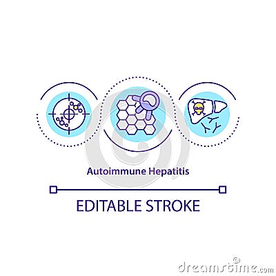 Autoimmune hepatitis concept icon Vector Illustration